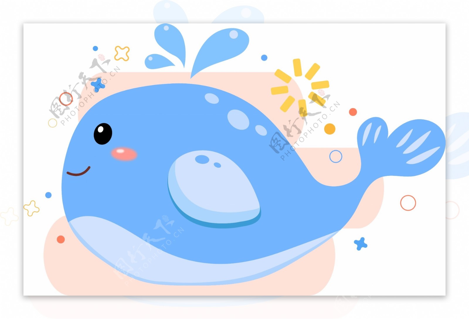 鲸鱼海洋动物卡通可爱