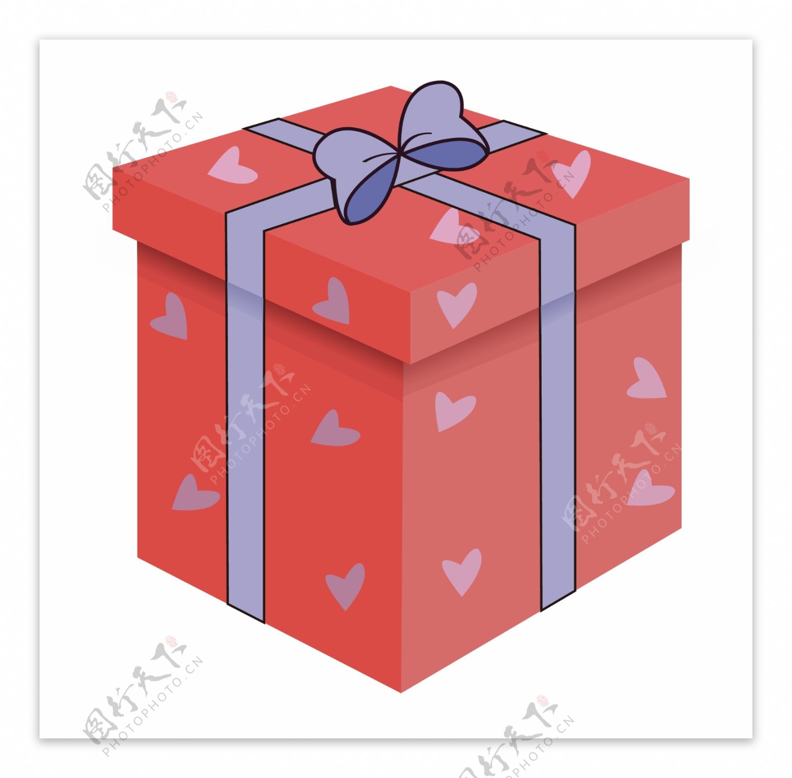 礼物盒mbe卡通矢量相片情人节元素