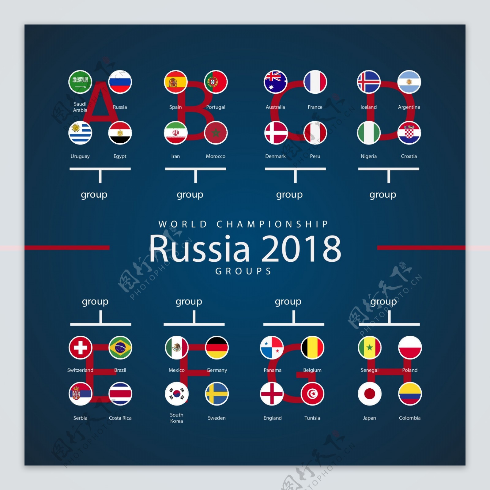 2018俄罗斯国旗元素素材