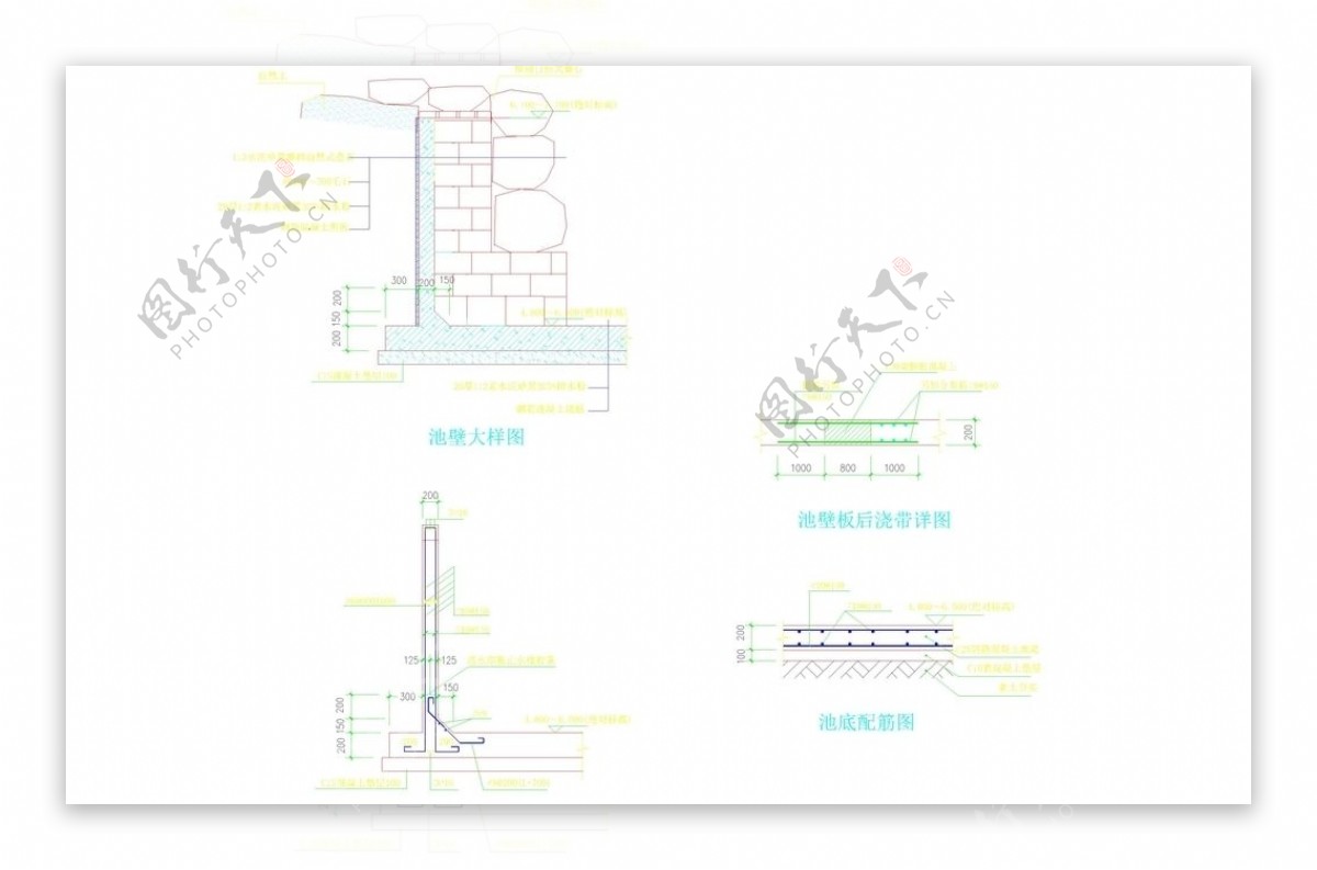 CAD公园绿化桥路道路绿化