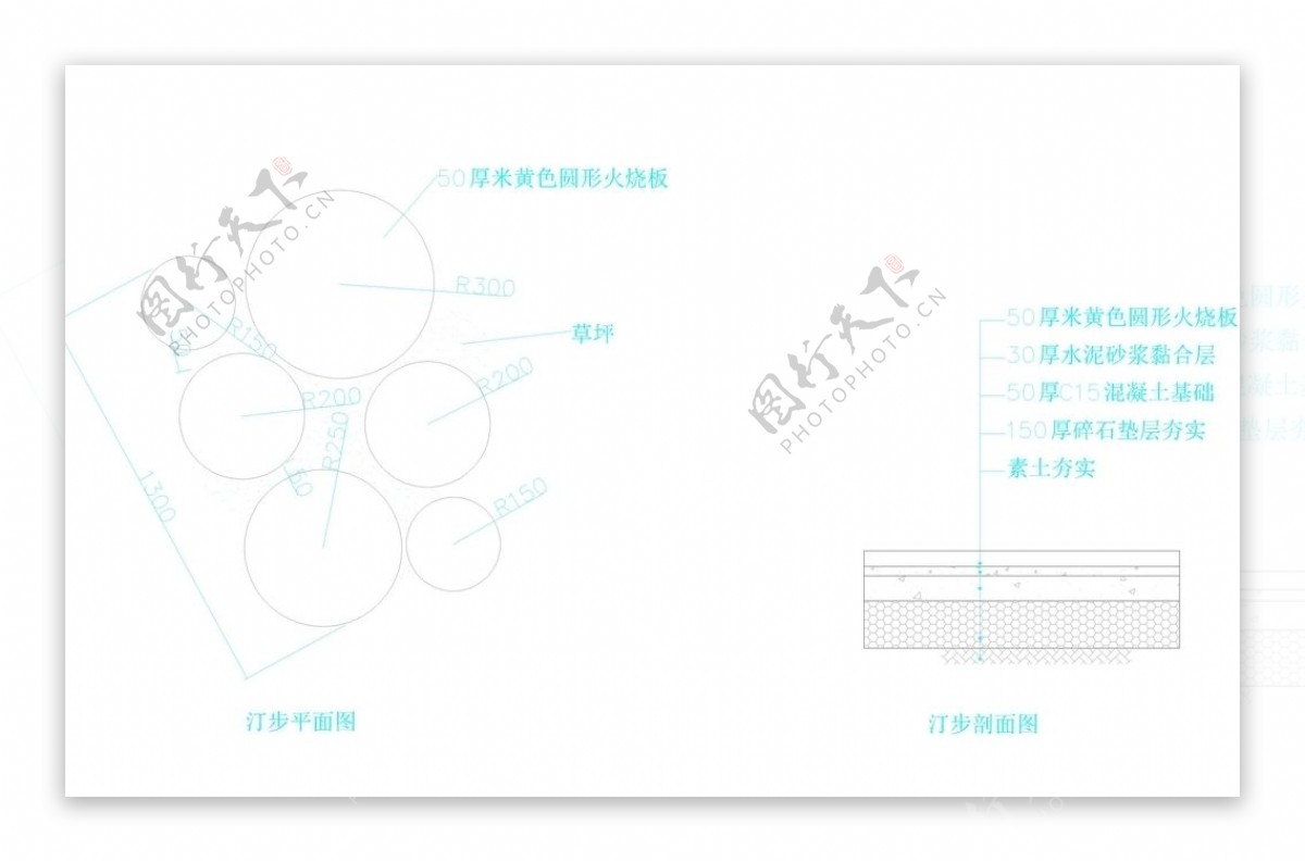 CAD公园绿化桥路道路绿化