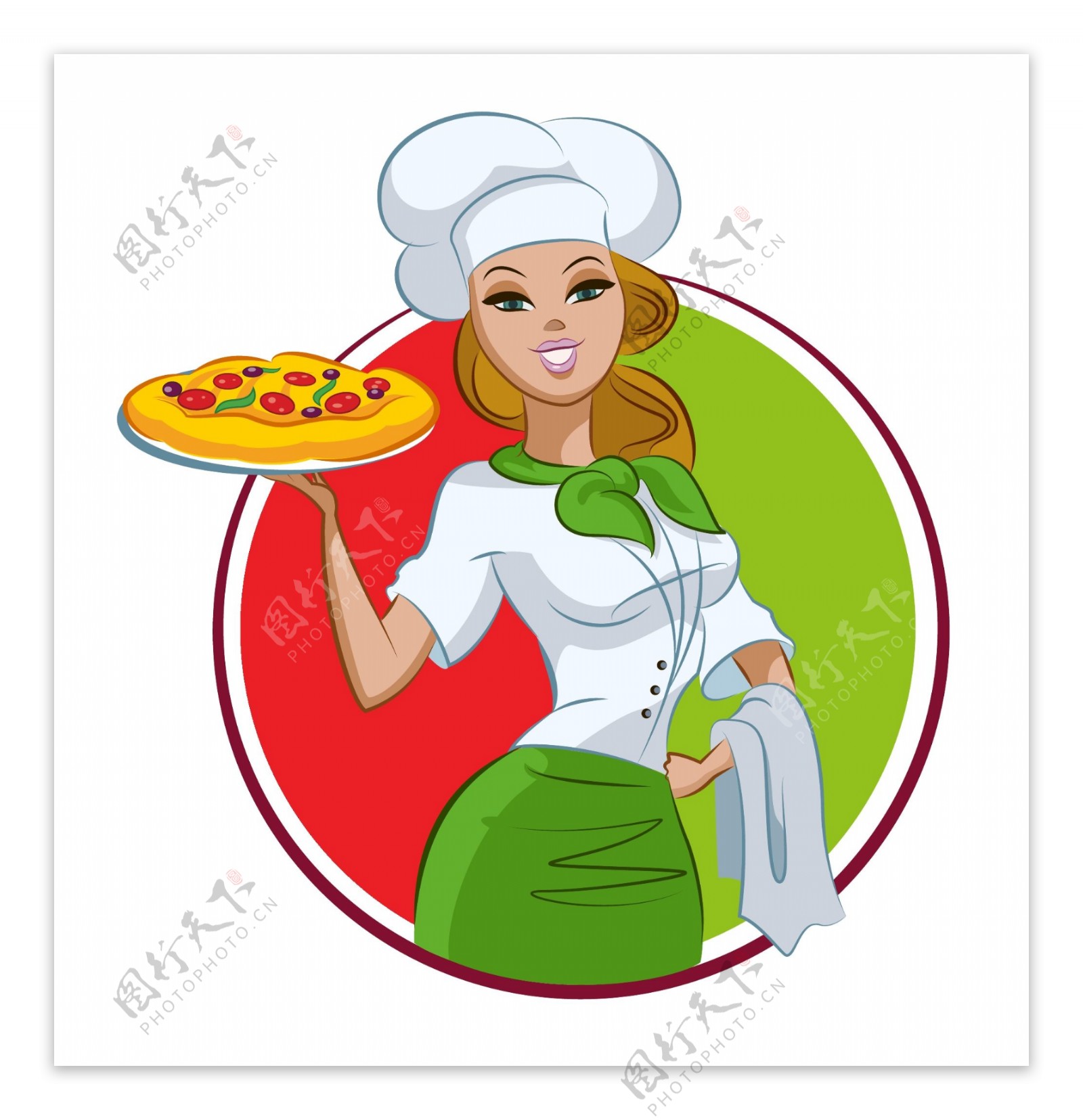 卡通女厨师形象设计设计图__卡通设计_广告设计_设计图库_昵图网nipic.com