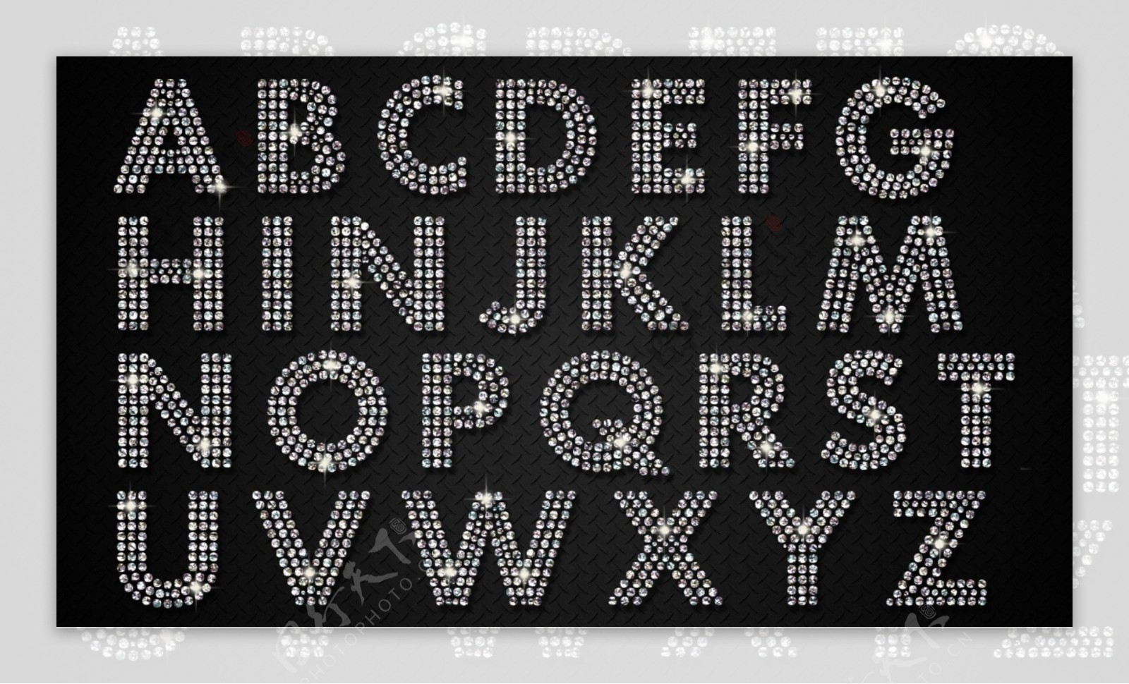 26个字母钻石字特效