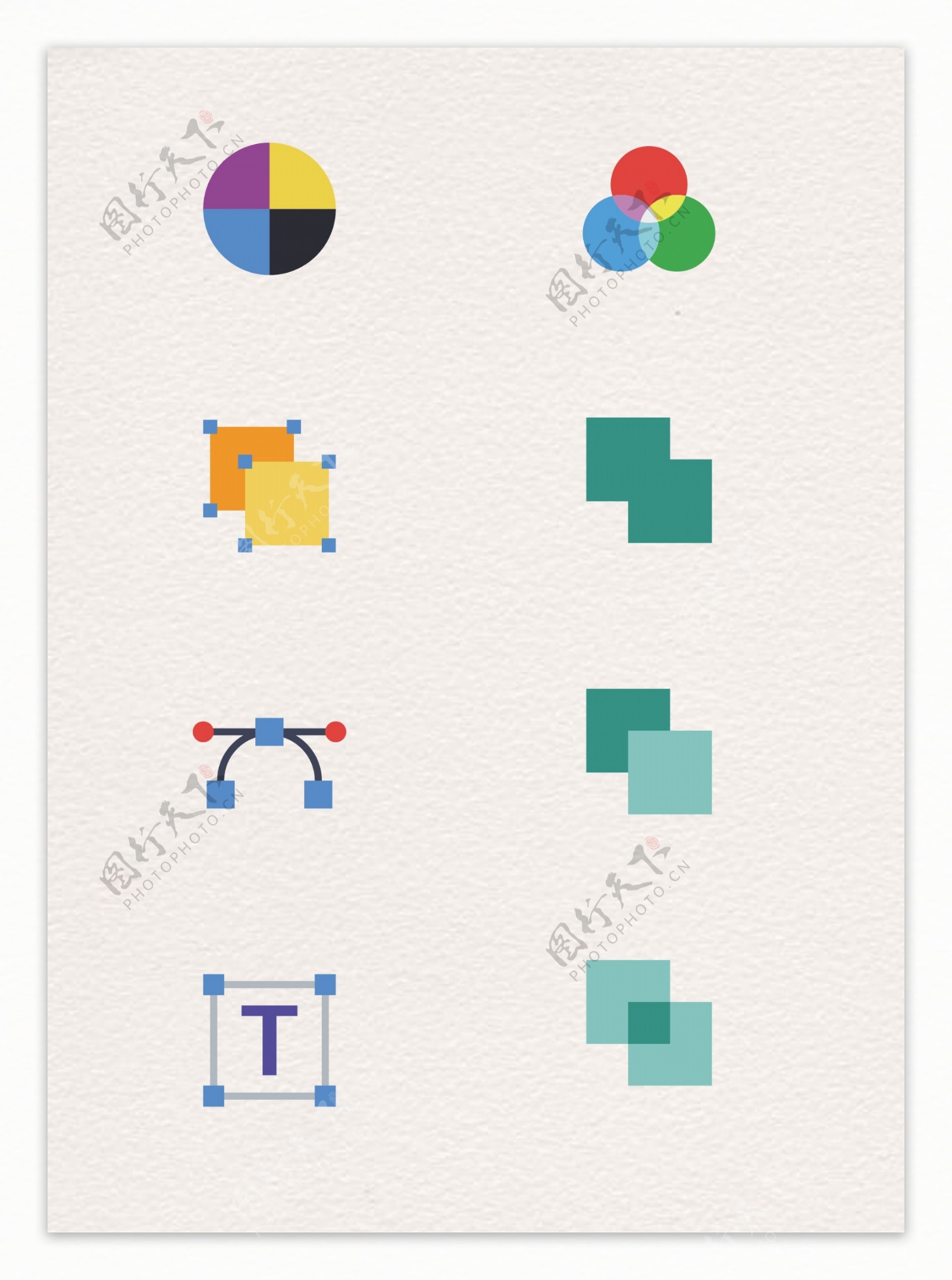 简约彩色软件工具图标设计