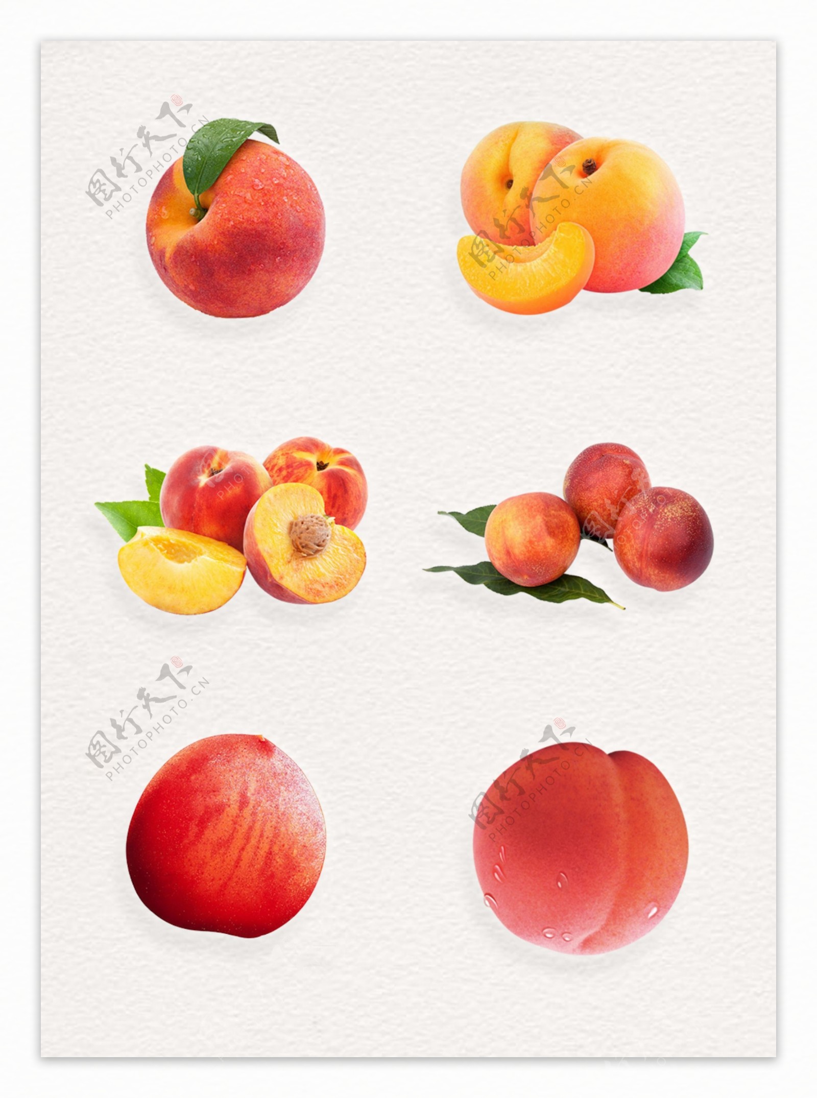 可口美味桃子产品实物png图片