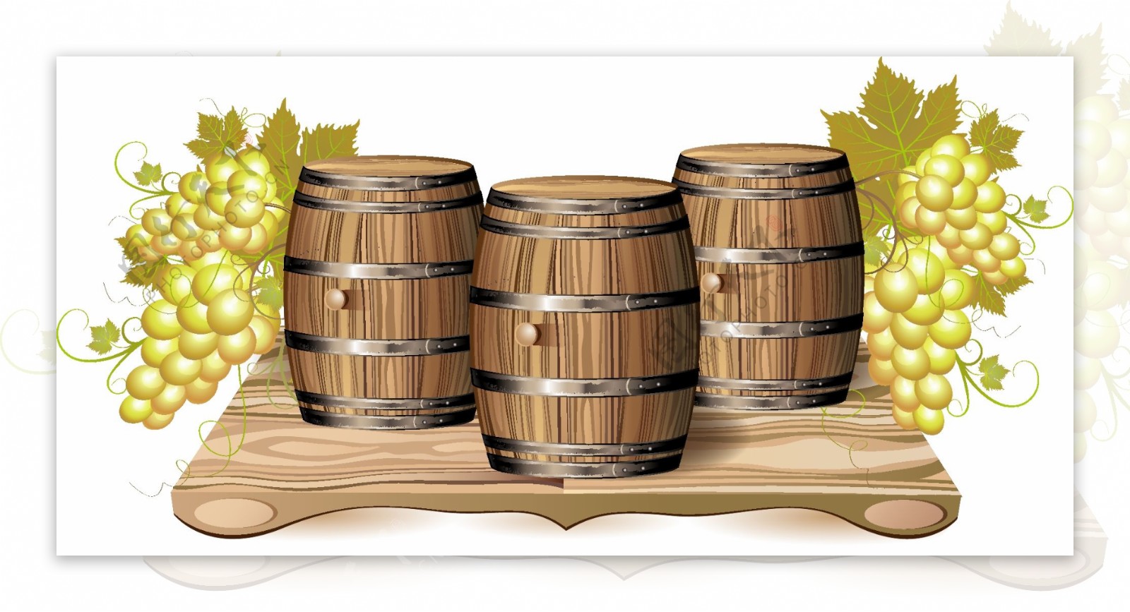 葡萄酒桶木桶海报设计