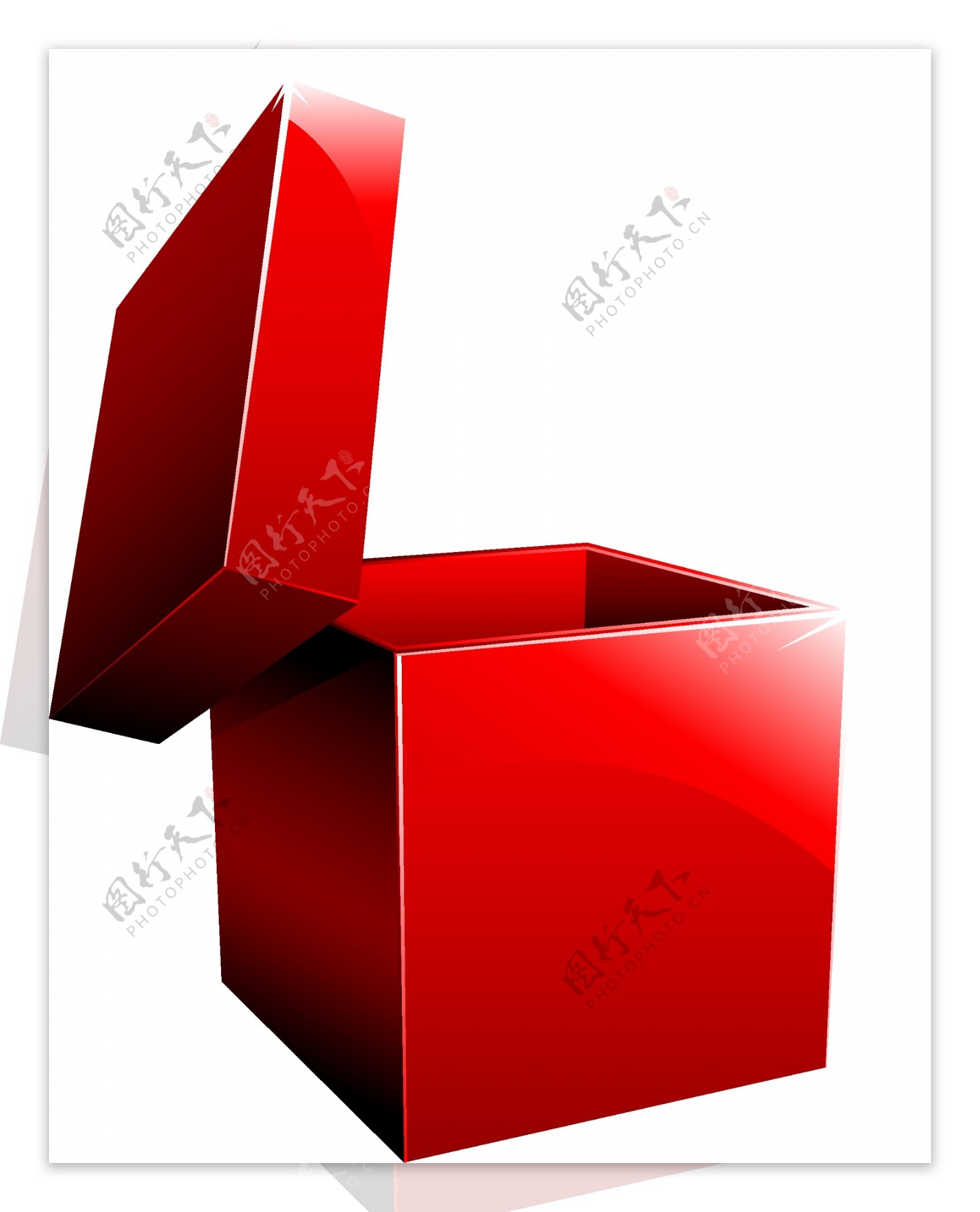 红色简约大方礼品盒