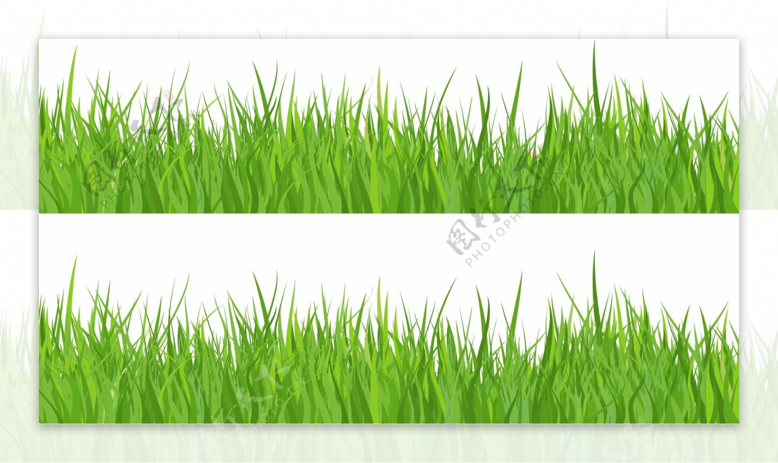 清新绿色草地元素