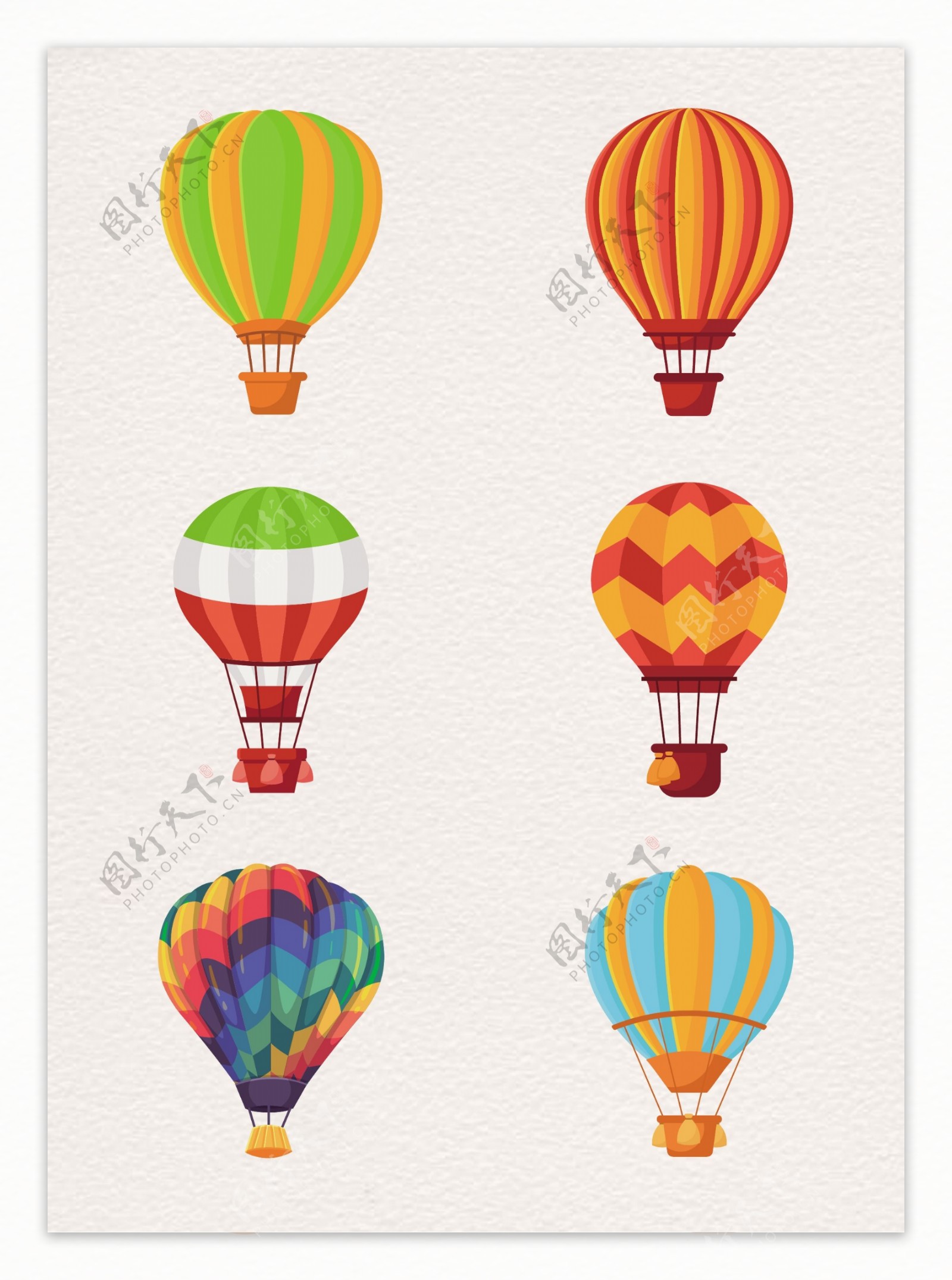 通用节日多彩活动宣传热气球漂浮元素