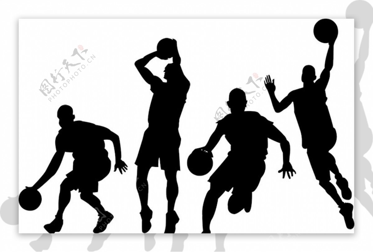 打篮球人物剪影图片素材免费下载 - 觅知网