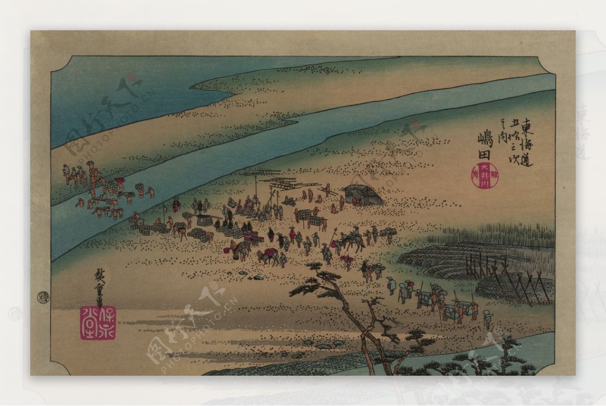 歌川广重日式浮世绘和风