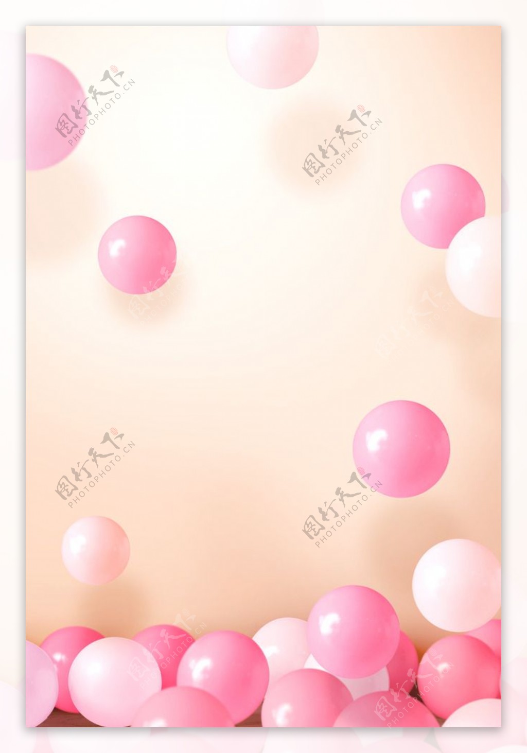 粉色少女气球背景