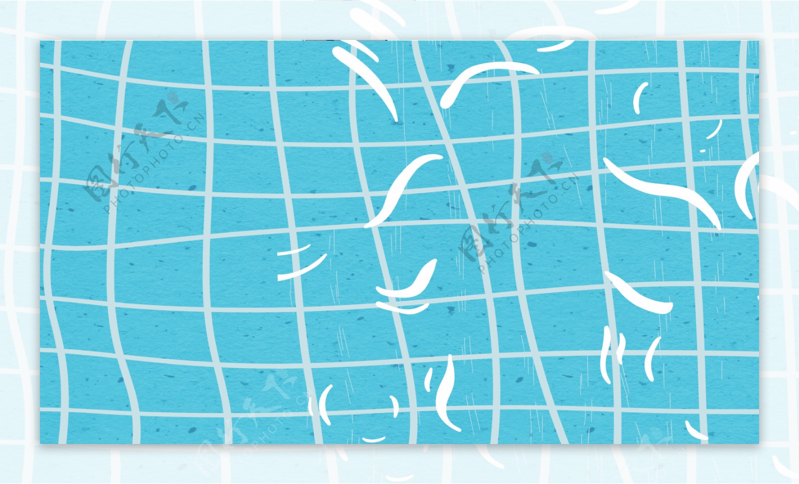 蓝色游泳池平面背景设计