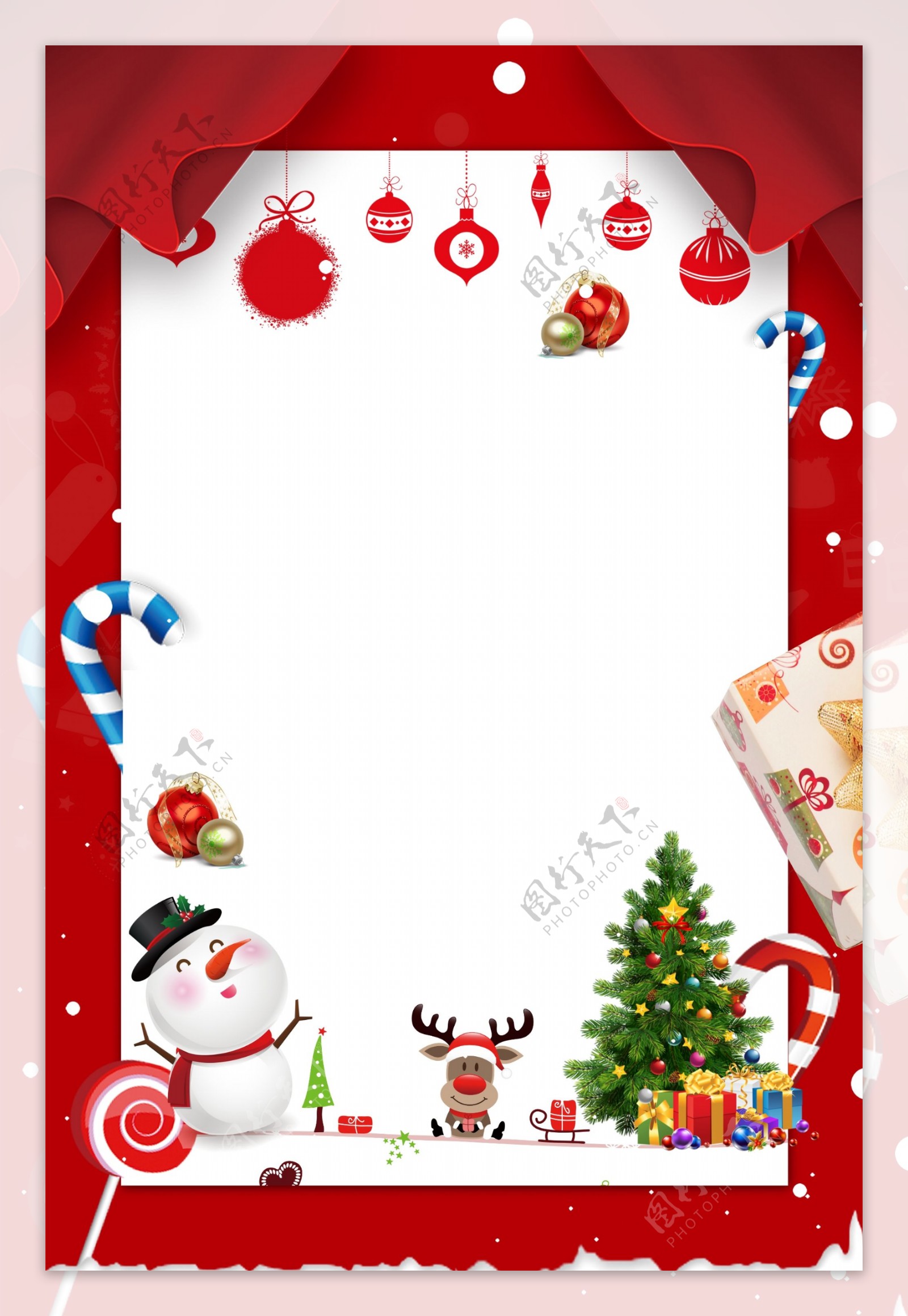 喜庆圣诞节装饰海报背景素材