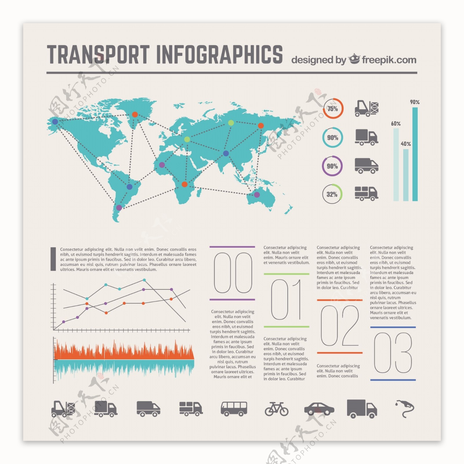 交通运输信息图表