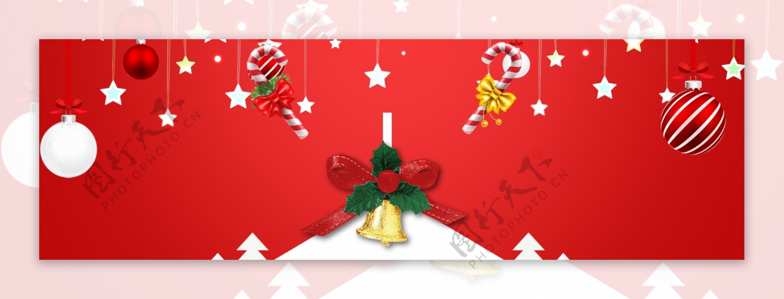 雪地冬天色圣诞节banner背景