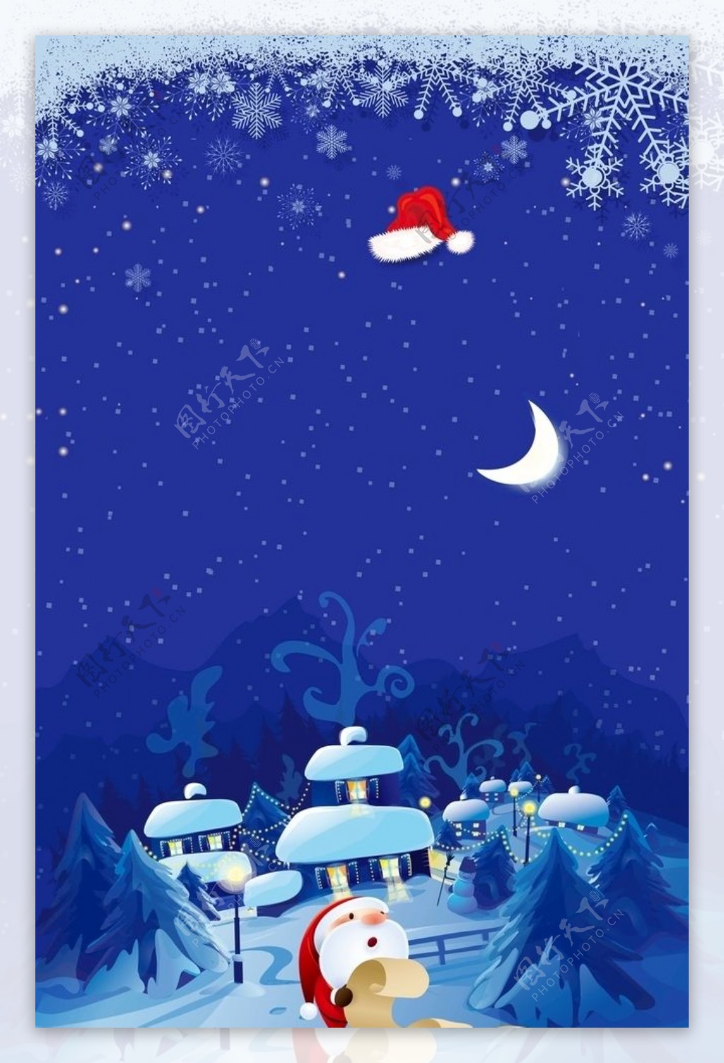 浪漫冬季圣诞节海报背景