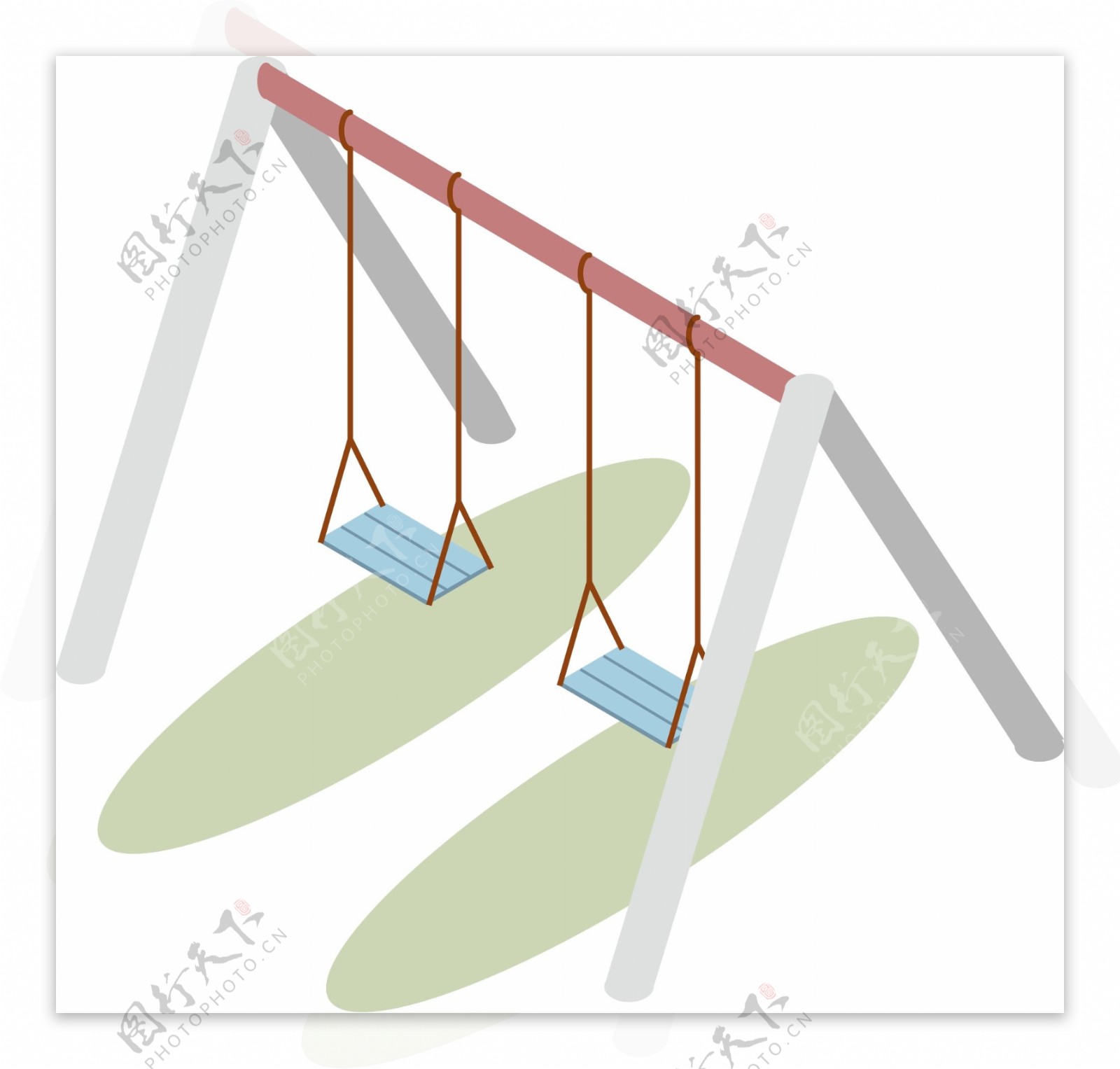 2.5D秋千AI素材可商用