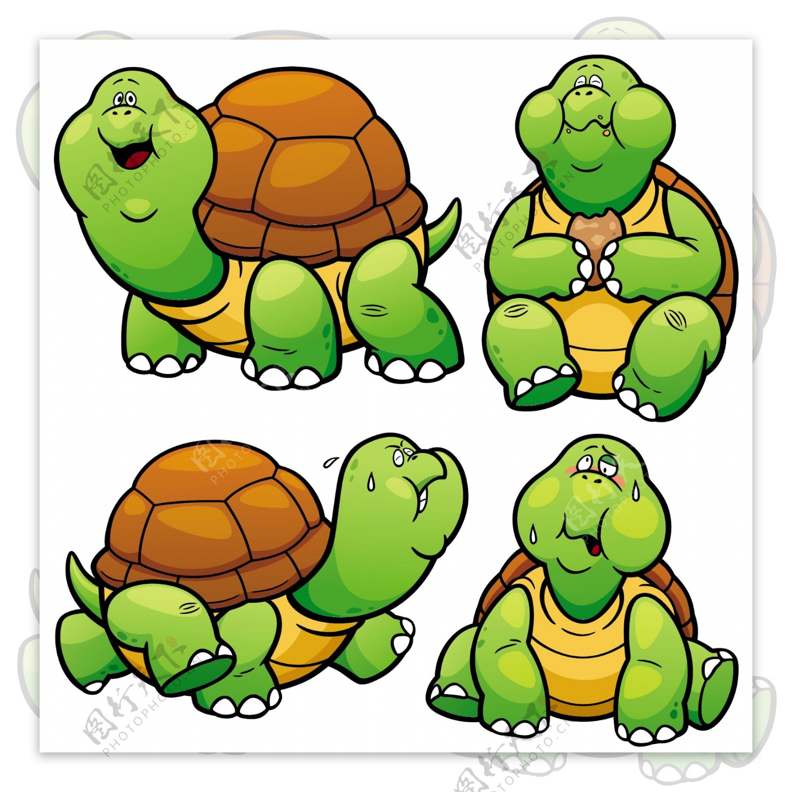 各种形态乌龟简笔画画法图片步骤 - 有点网 - 好手艺