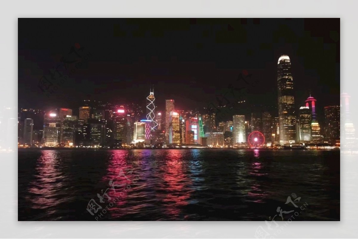 香港维多利亚港湾夜景