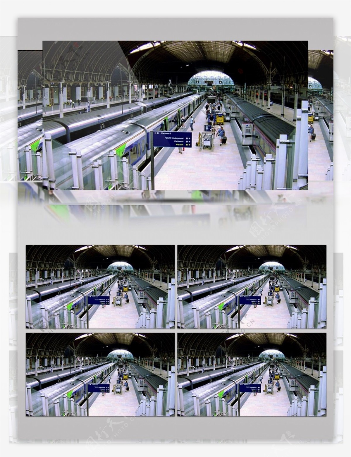 雪天的火车站视频音效