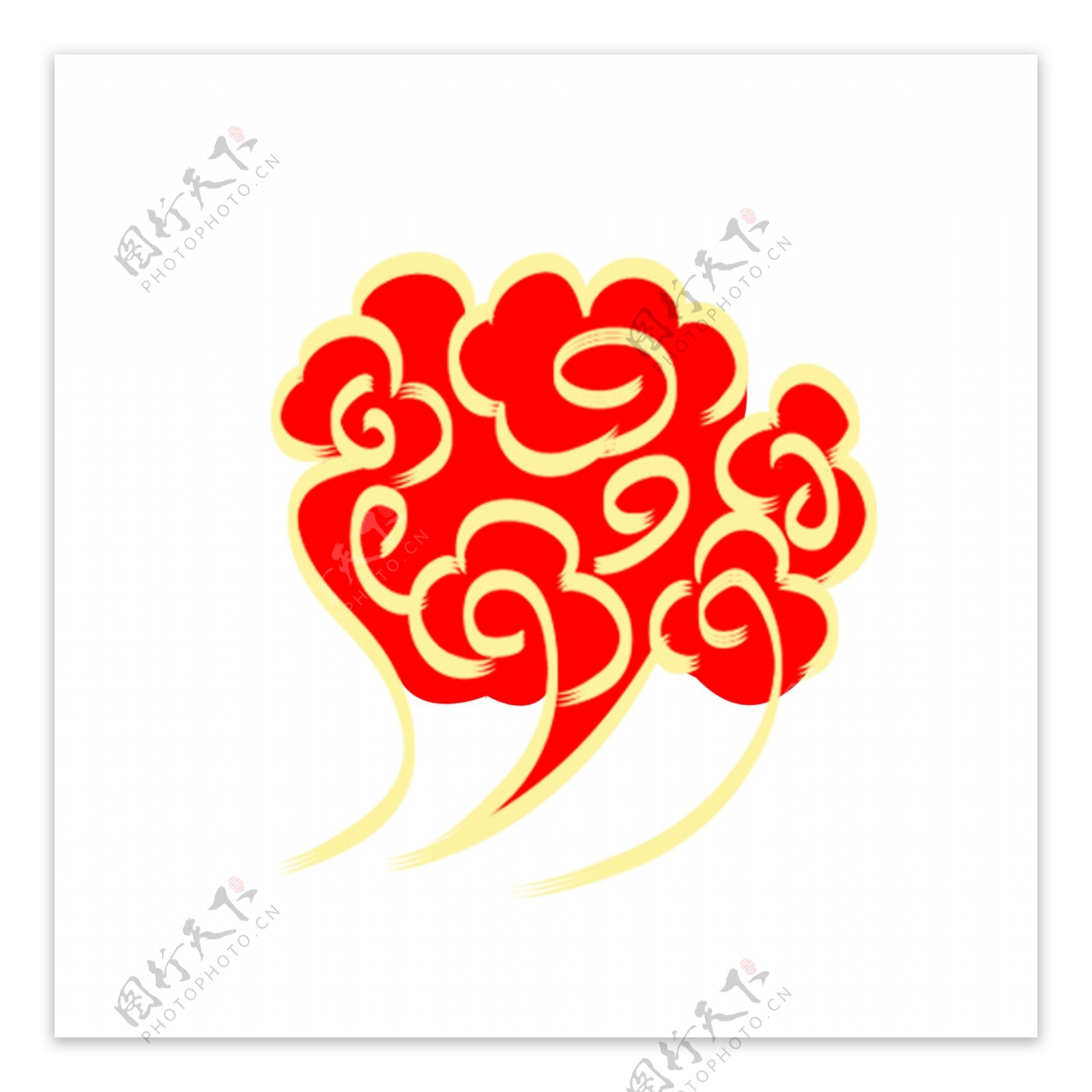 手绘中国风祥云装饰图案可商用元素
