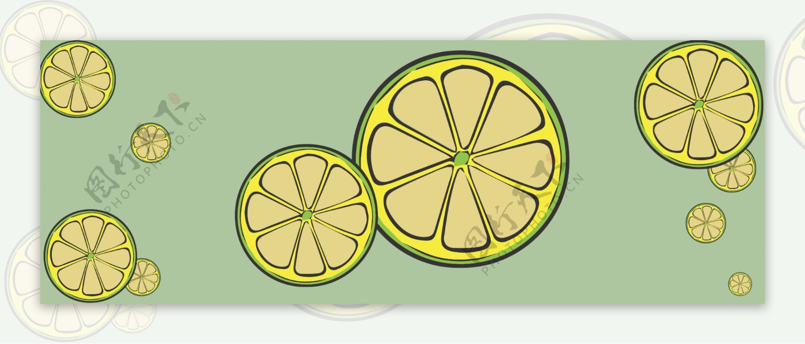 纯原创柠檬背景图