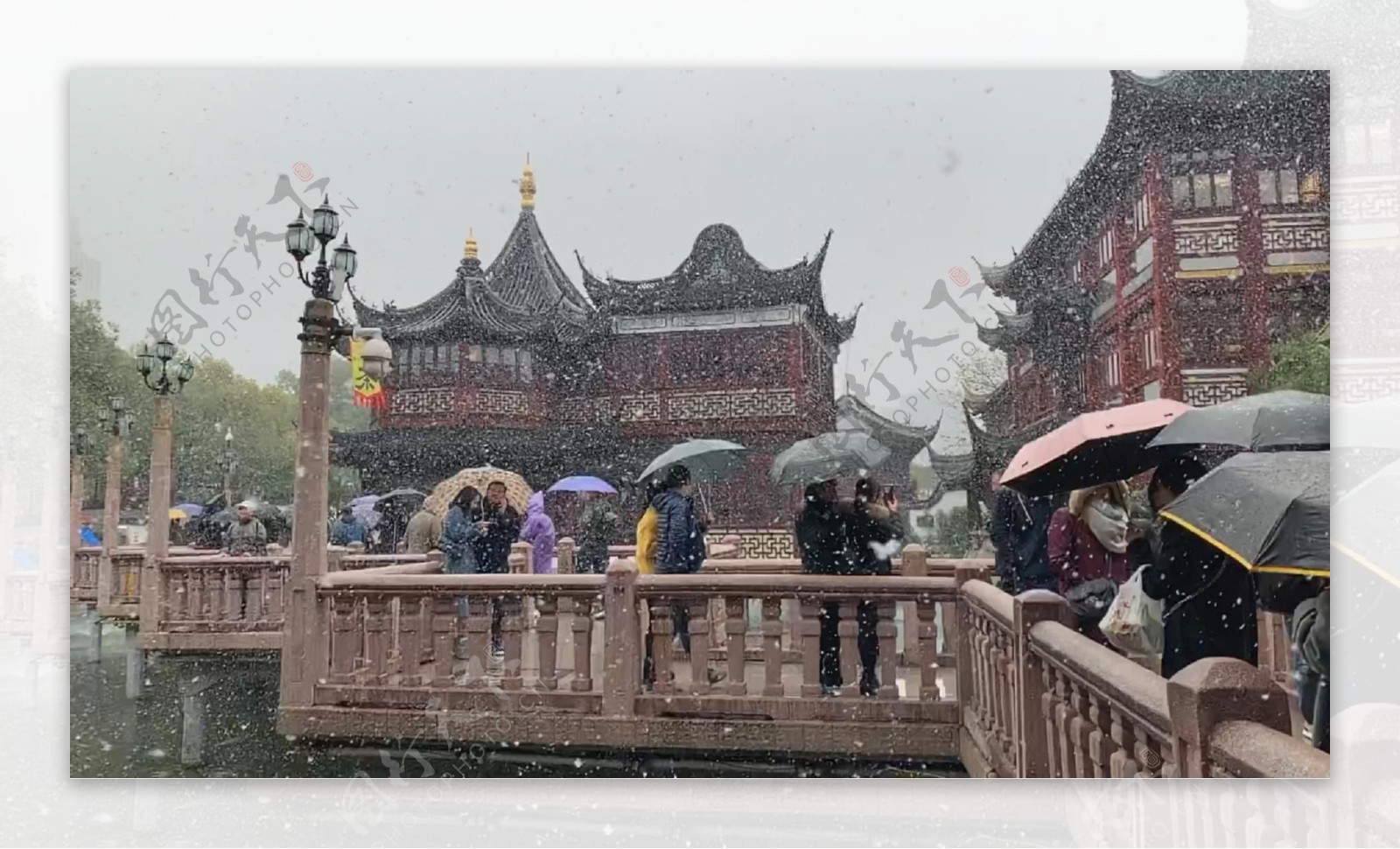 上海豫园2018雪景