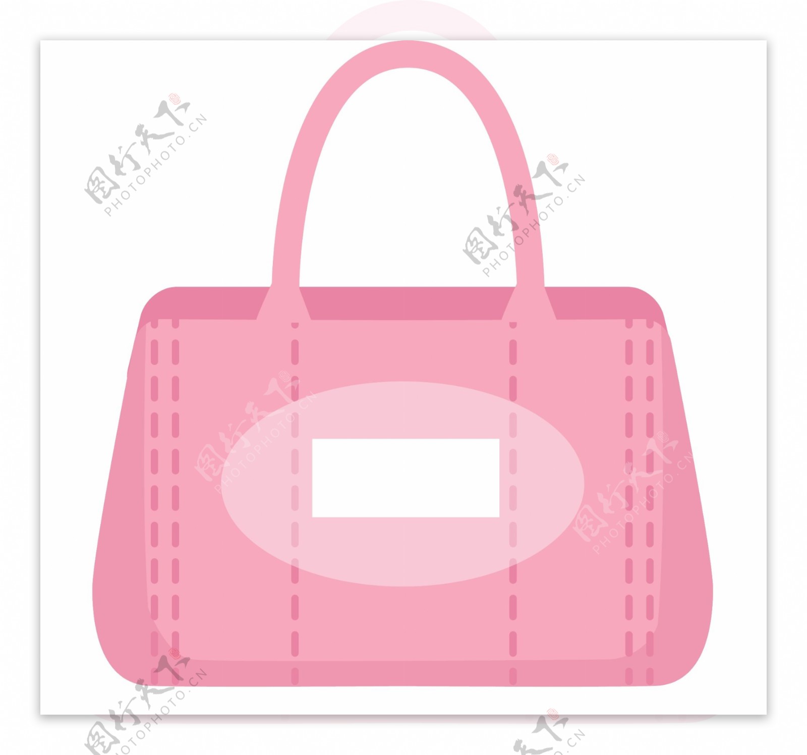 粉红色时尚手提包插画