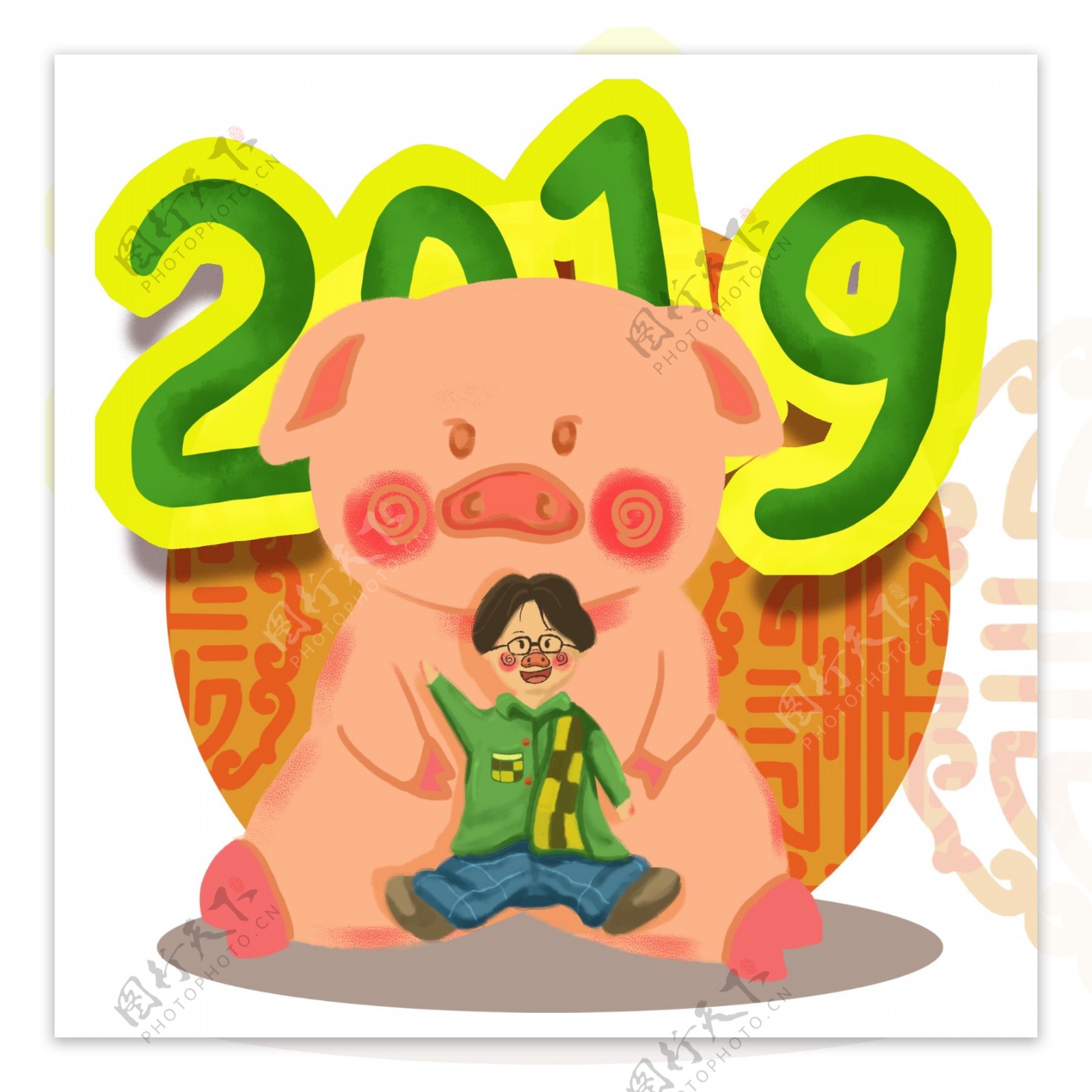 2019猪年发发发PNG