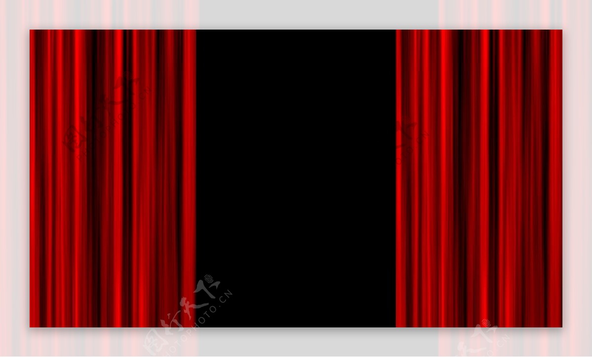 红色幕帘ae视频模板