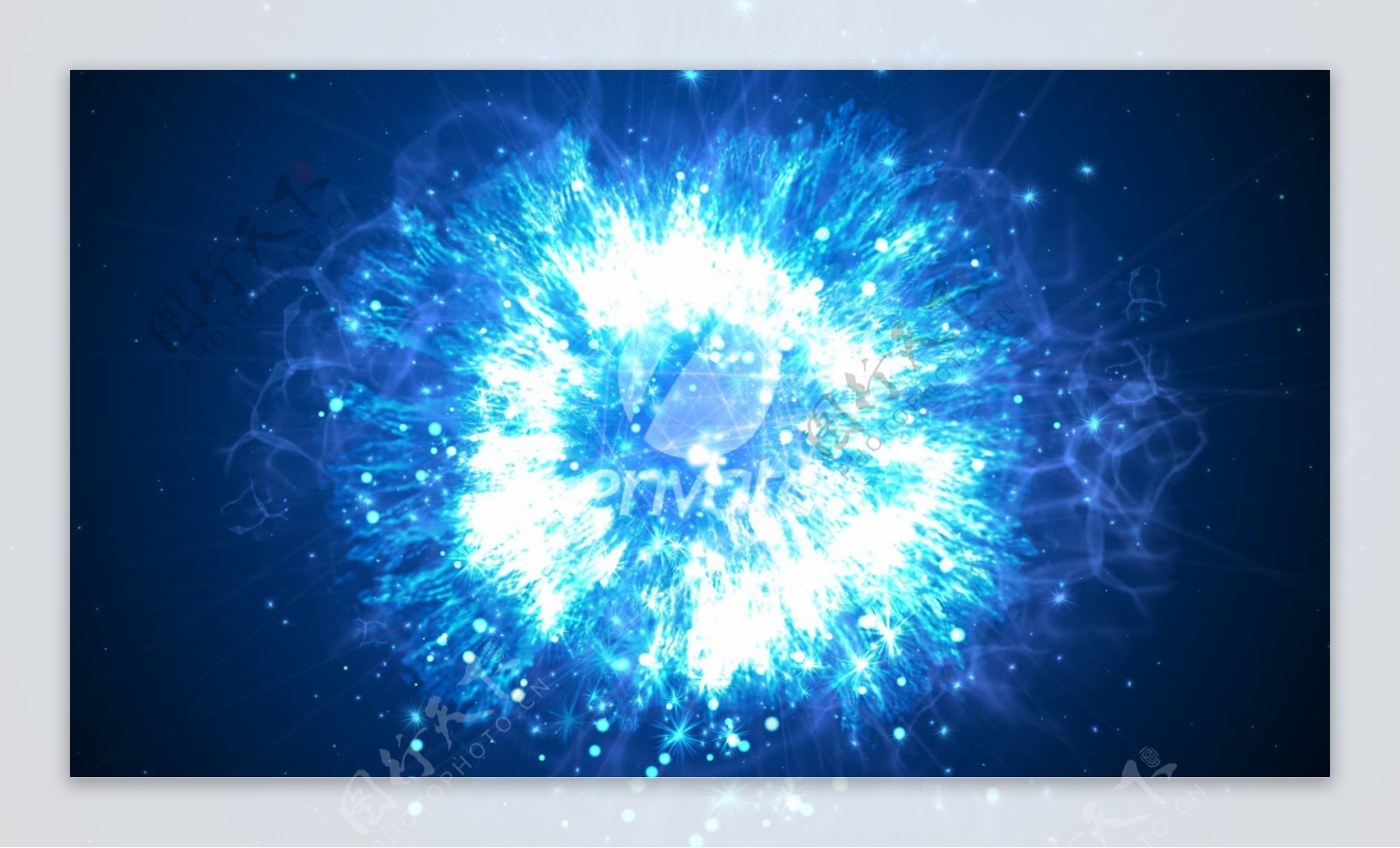 能量粒子爆炸logo文字展示