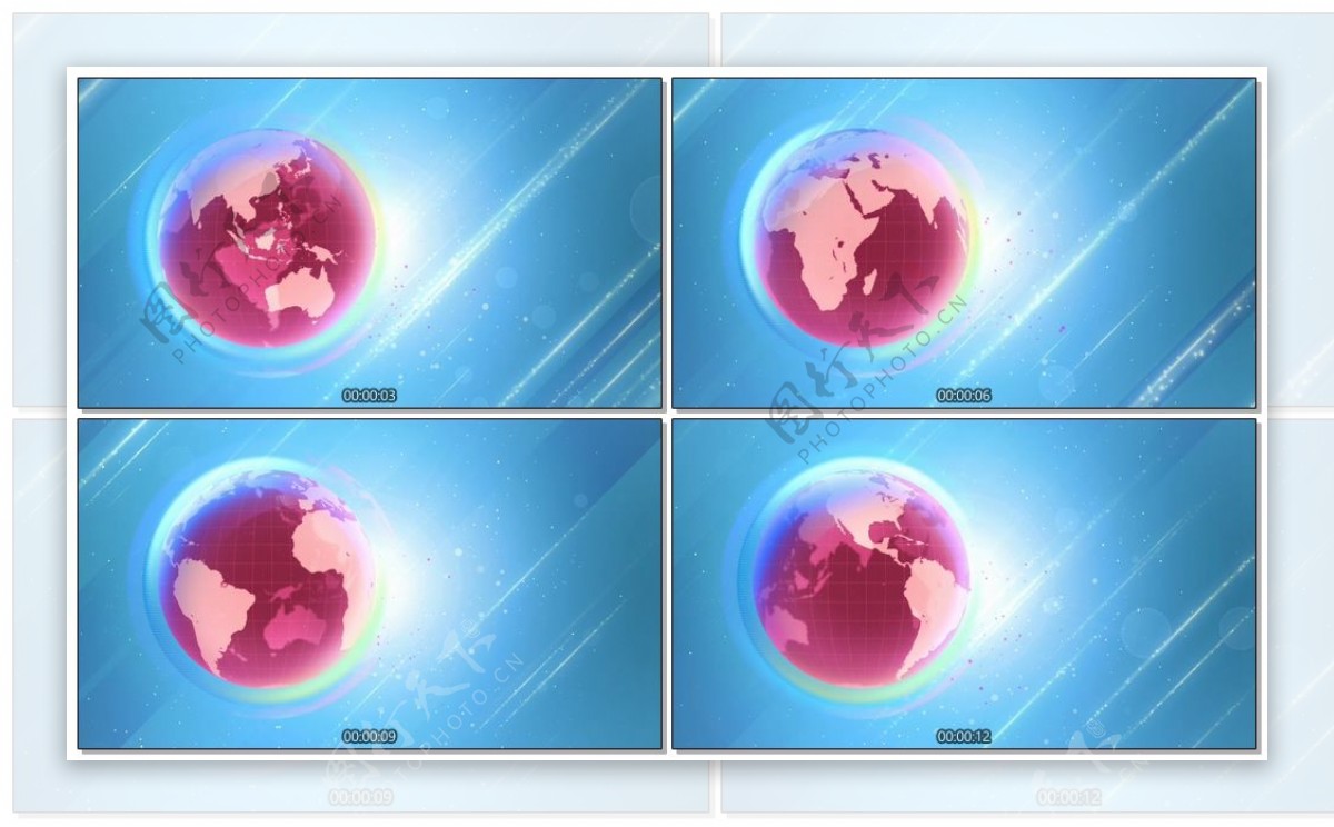 led舞台地球循环视频背景