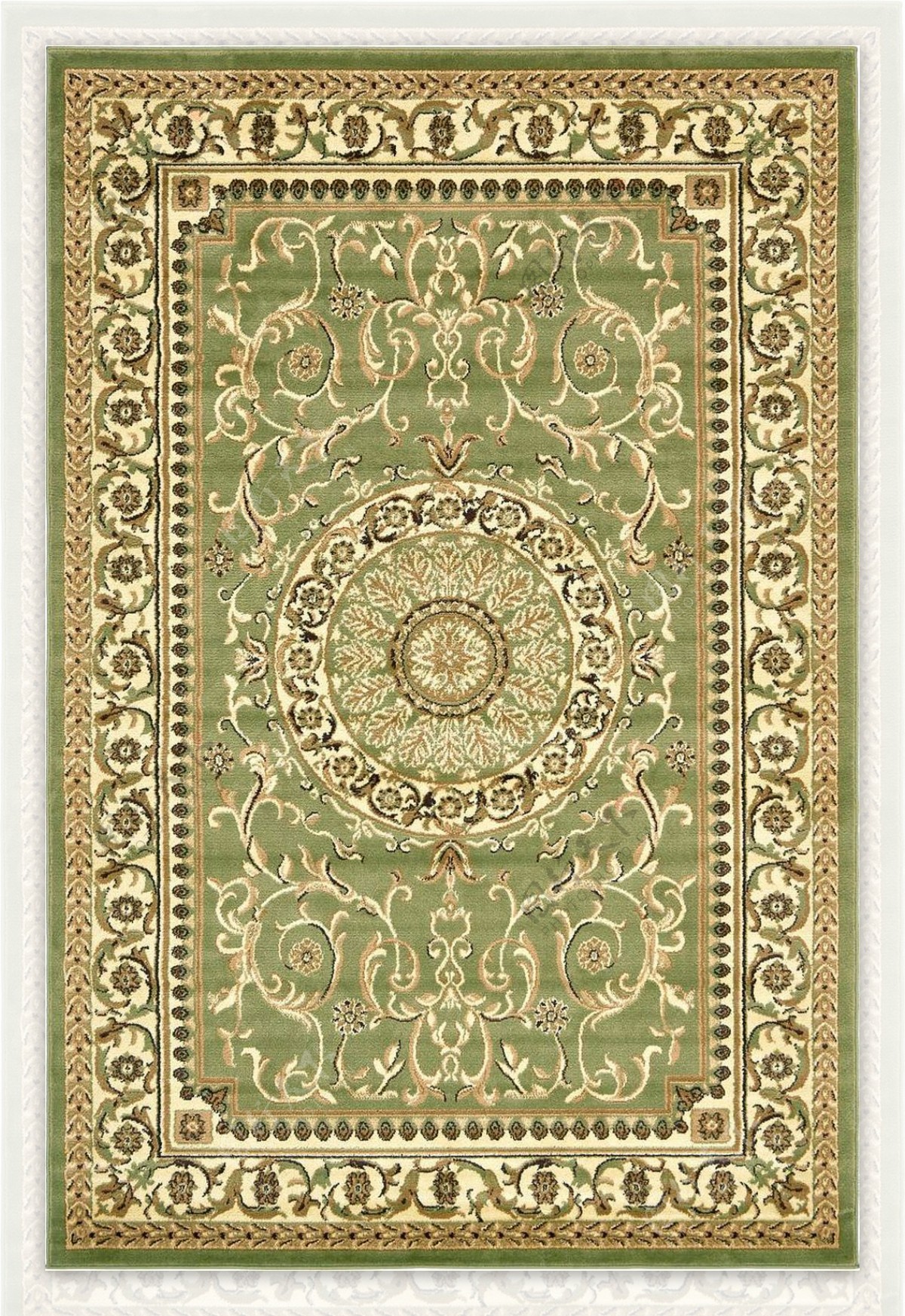 浅绿色古典经典地毯图