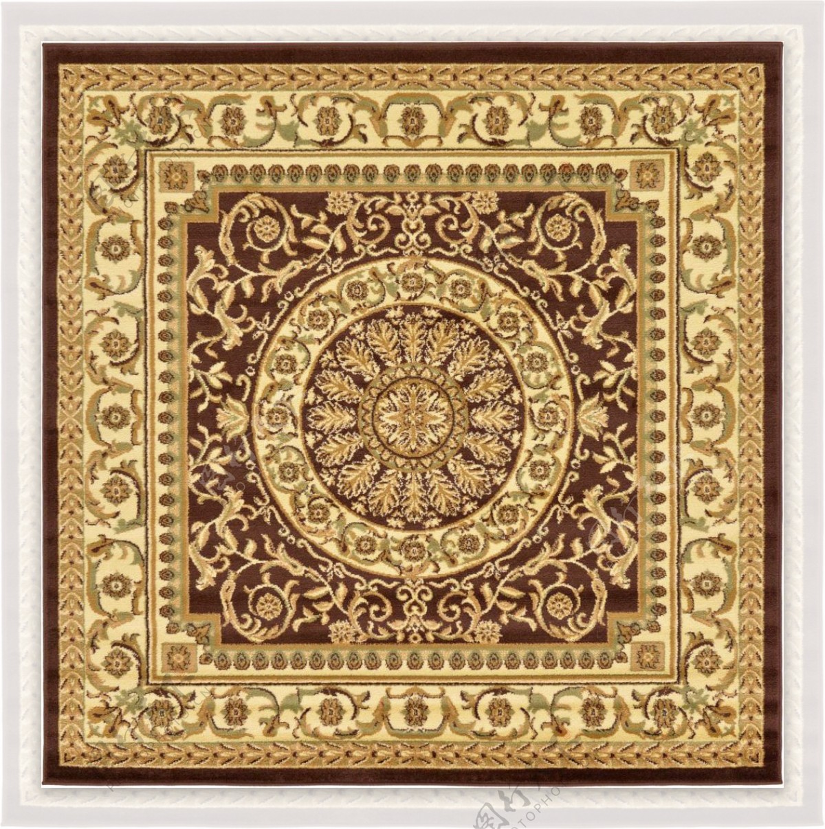 方格欧式风格地毯素材