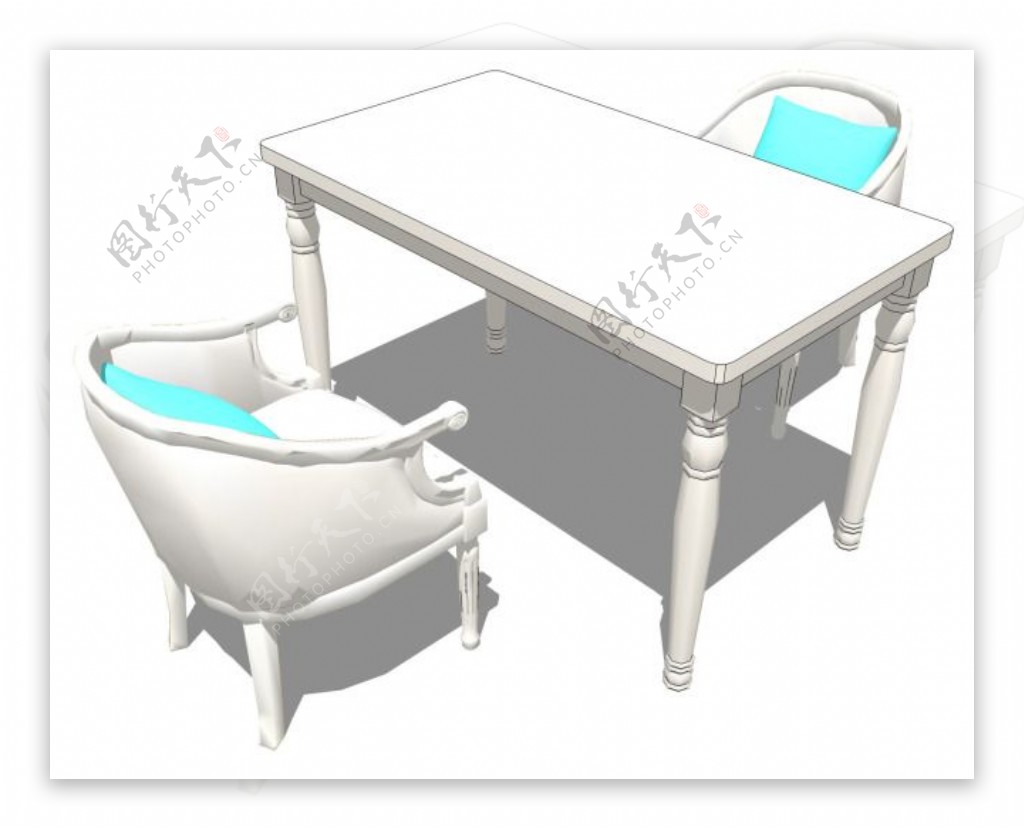 家居桌椅子su模型综合效果图