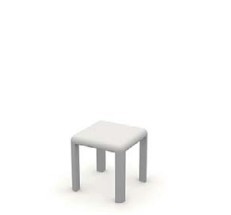 简约方形小凳子模型素材