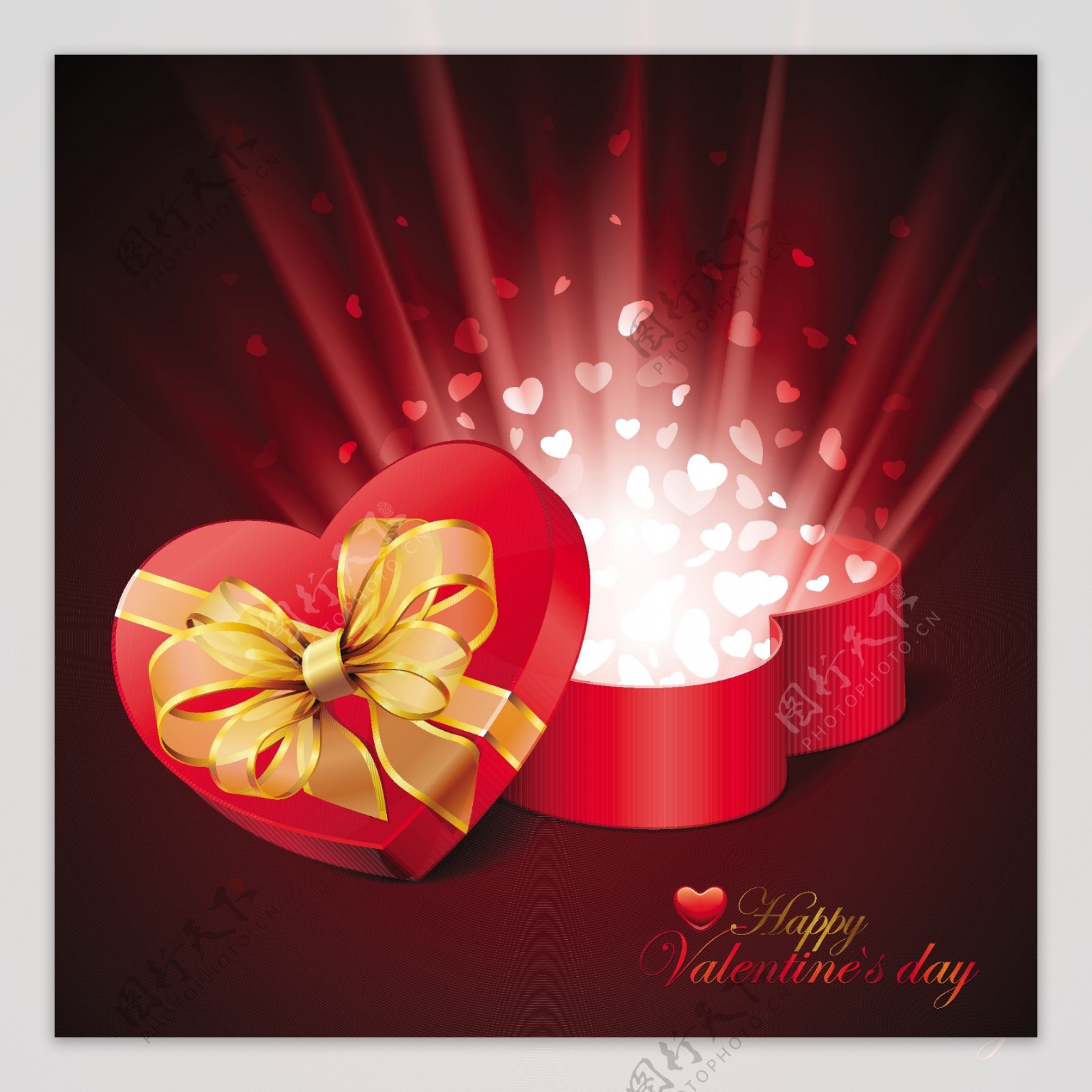 浪漫红色糖果礼物盒子