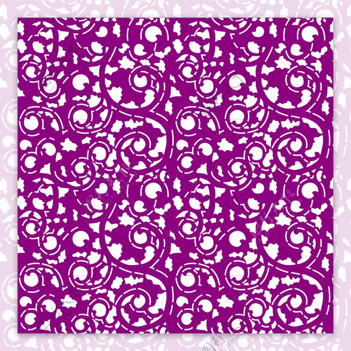 紫色花纹无缝背景图