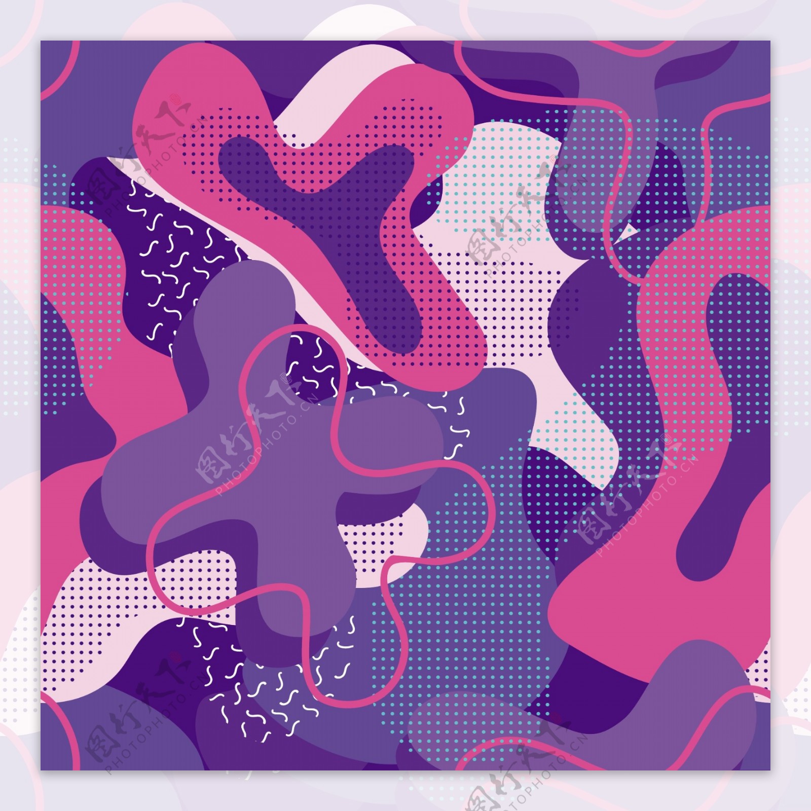 深紫色几何扭曲背景图案矢量素材