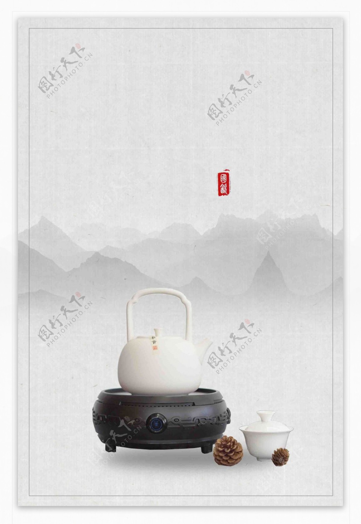 中国风茶艺背景