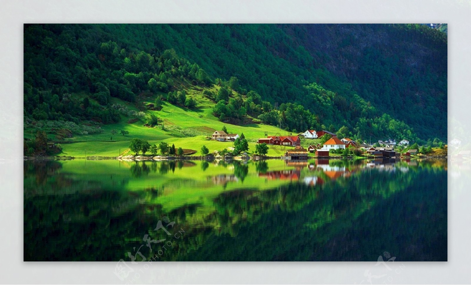 湖泊草原牧场山川美景草原