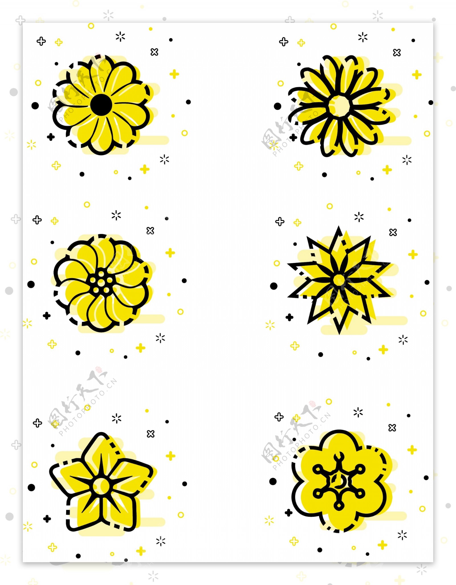 MBE风格花卉可商用图标元素