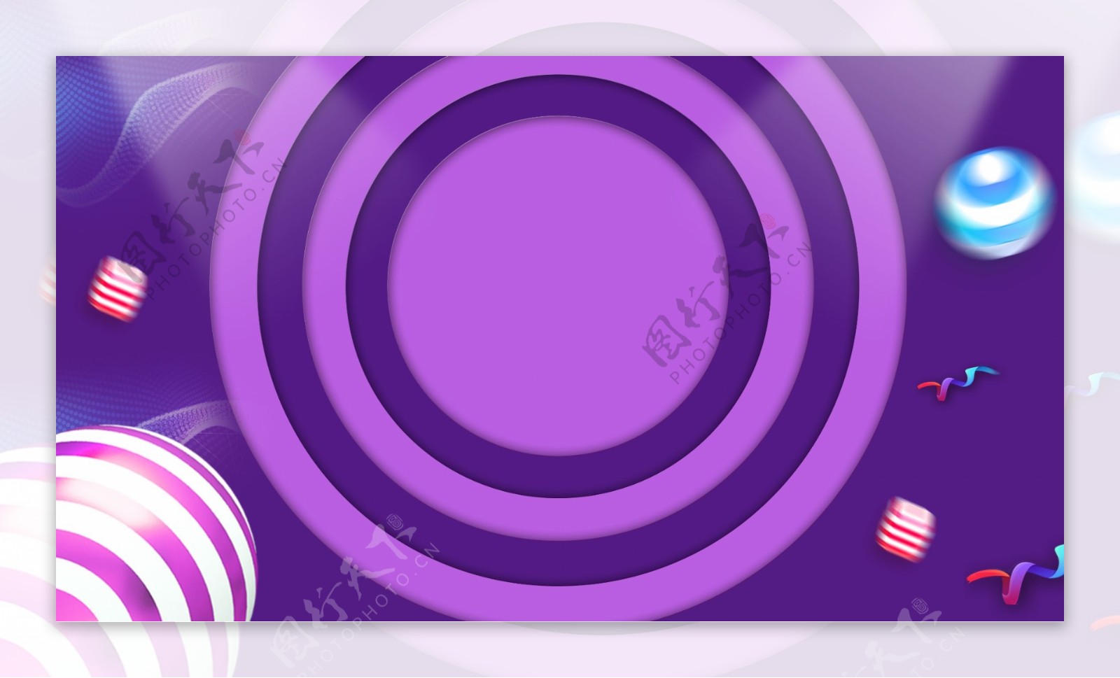 紫色梦幻电器促销横版背景
