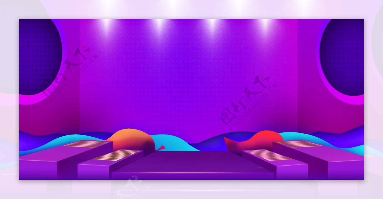 紫色空间背景素材
