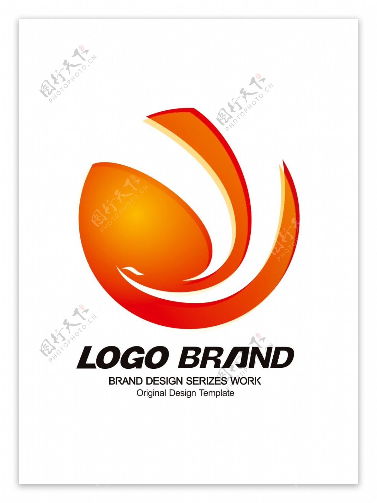 大气红黄凤凰公司标志传媒企业LOGO设计