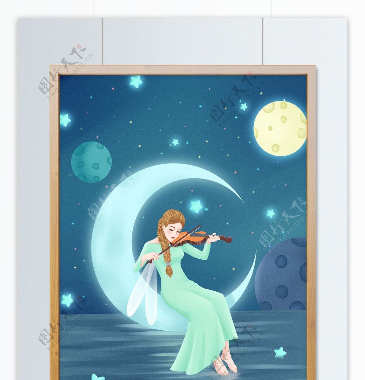 全世界晚安小仙女演奏小提琴