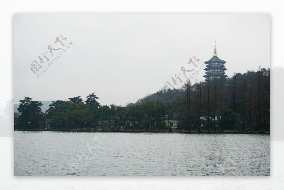 杭州西湖景色雷峰塔