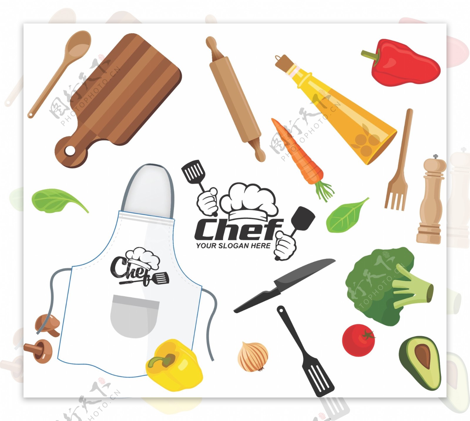 矢量手绘烘焙工具厨具图片素材免费下载 - 觅知网