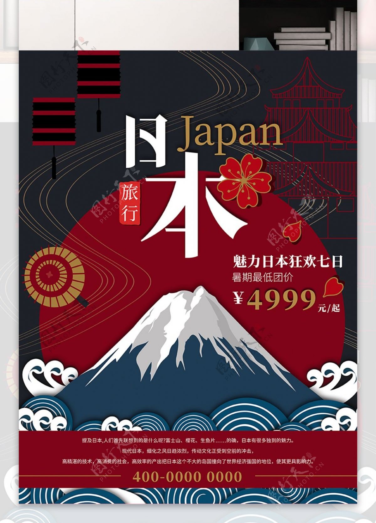 日本旅游特色海报